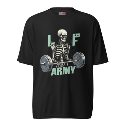 "LF Army: Brawn and Bones Edition" unisex performance crew neck t-shirt