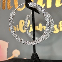 Confetti Hoops- Silver - Thumbnail 1