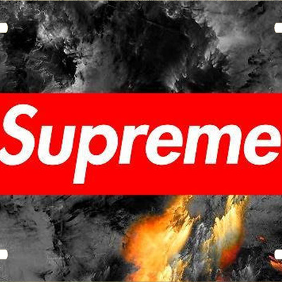 Supreme vanity license plate