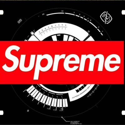 Supreme logo vanity license plate