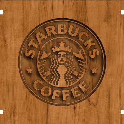 Starbucks engraved look vanity license plate