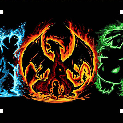 Pokemon evolutions license plate auto truck