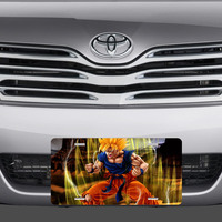 Dragonball Z Super Saiyan Vanity License Plate - Thumbnail 1