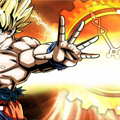 Dragonball z goku super syaiyan vanity license plate auto truck