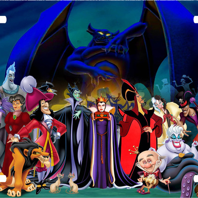 Disney animated villains hook scar ursula maleficent jafar vanity license plate