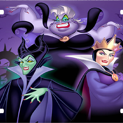 Disney evil queen ursula maleficent villain vanity license plate