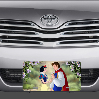 Disney snow white and prince charming vanity license plate