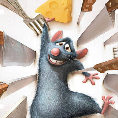 Disney ratatouille remy knives vanity license plate