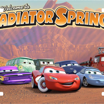 Disney cars radiator springs lightning mcqueen vanity license plate