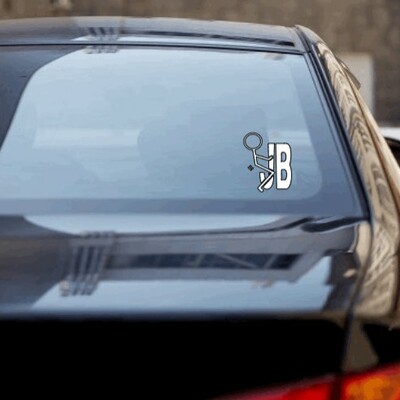 Outdoor decal screw jb dt vinyl lettering window sticker ready to apply 