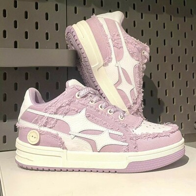 Denim Purple Star Skater Sneakers