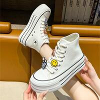  High Top Platform Sneakers With Cute Pins - Thumbnail 2