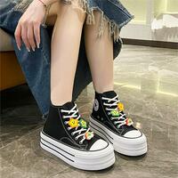  High Top Platform Sneakers With Cute Pins - Thumbnail 1
