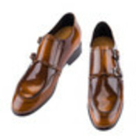 NEW HANDMADE MEN'S ONTARIO DOUBLE MONKSTRAP BROWN DRESS SHOES - Thumbnail 2