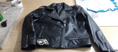 Crafted Leather New Handmade Women's Punk Style Silver Studded Simple & Stylish Leather Jacket, Adorable Handmade Studded Leather Jacket