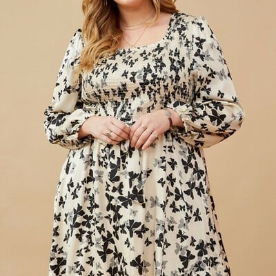 Plus butterfly dress