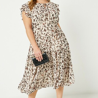 Plus spotted print dress