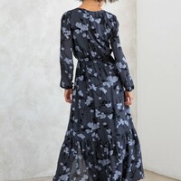 Floral Long Sleeve Dress - Thumbnail 3