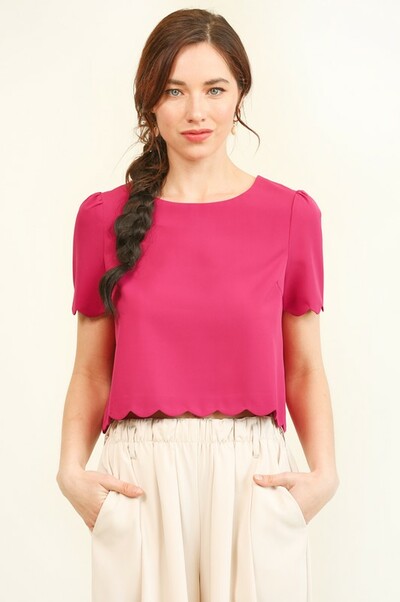 Scalloped Edge Blouse