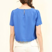 Scalloped Edge Blouse - Thumbnail 3