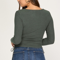 Square Neck Top - Thumbnail 3