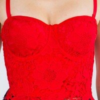 Crochet Lace Corset - Thumbnail 1