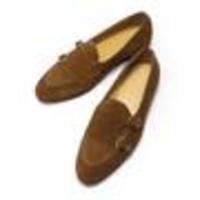 New Handmade Brown Suede Leather Monk Strap Slip On Loafer Shoes for Men - Thumbnail 1