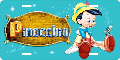 Disney Pinocchio Old Title Screen Vanity License Plate