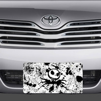 Disney Nightmare Before Christmas Jack Skellington Splatter Vanity License Plate - Thumbnail 1