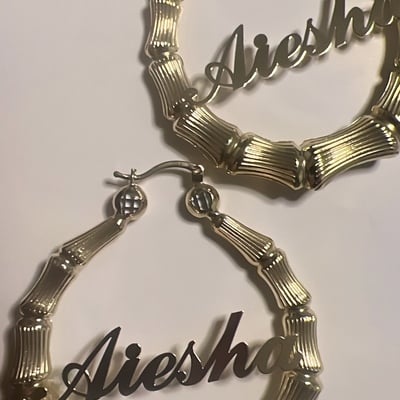 Bamboo name hoops