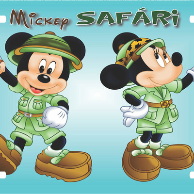 Disney mickey and minnie mouse safari vanity license plate