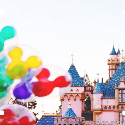 Disney cinderella castle mickey mouse balloons vanity license plate