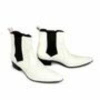 Two Tone White Green Contrast Oxford Brogue Toe Wing Tip Leather Lace up Shoes - Thumbnail 1