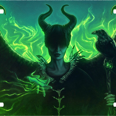 Disney maleficent green vanity license plate