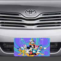 Disney Mickey Minnie Daisy Donald Goofy Pluto Vanity License Plate - Thumbnail 1