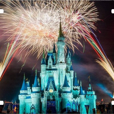 Disney cinderella castle fireworks magic vanity license plate