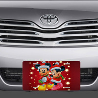 Disney Mickey and Minnie Mouse Christmas Vanity License Plate - Thumbnail 1