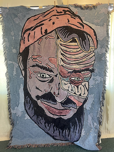 SALE! Blanket Textile-- Muffler Man!