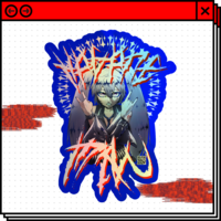 HAGANE MIKU holographic sticker - Thumbnail 1