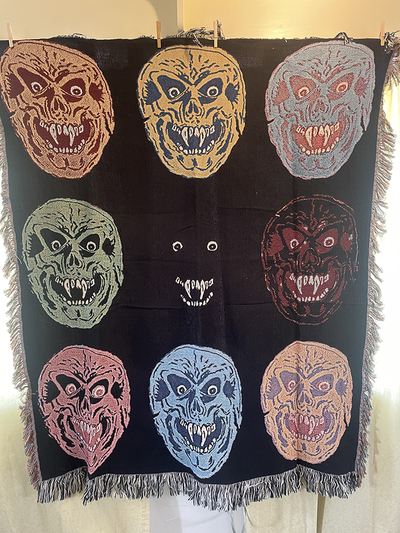 SALE! Throw Blanket-- Multicolored Skull!