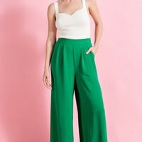 Plus Wide Leg Pants - Thumbnail 1