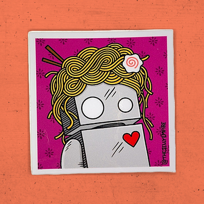 Noodle head sticker
