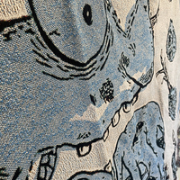 SALE! Throw Blanket-- Blue Blob Revelations! SALE! - Thumbnail 1