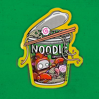 Seafood pot noodle sticker