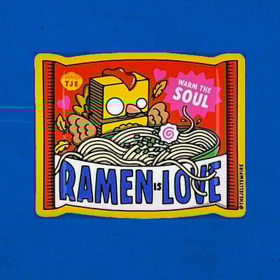 Ramen is love sticker