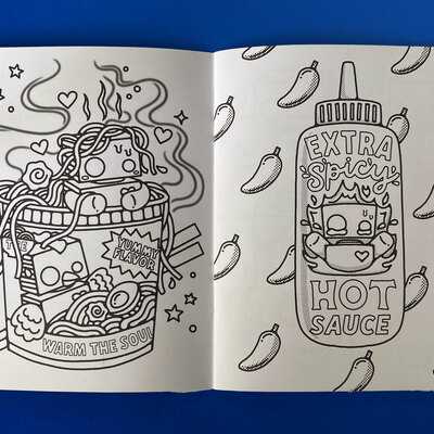 Noodle colouring book
