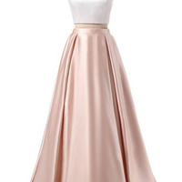 charming Prom Dresses Two Piece Satin Evening Gowns - Thumbnail 1