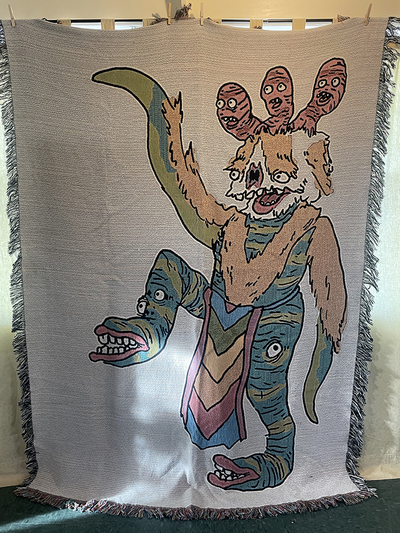 SALE! Blanket Textile-- Creature Strolling!