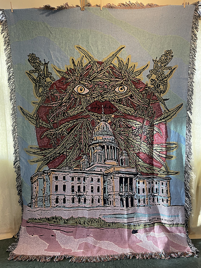 SALE! Blanket Textile-- Plant Monster at the State House!