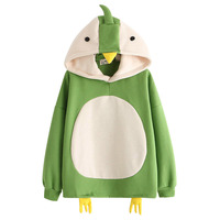 New Fashion Cartoon Cute College Style Chick Hoodie - Thumbnail 2